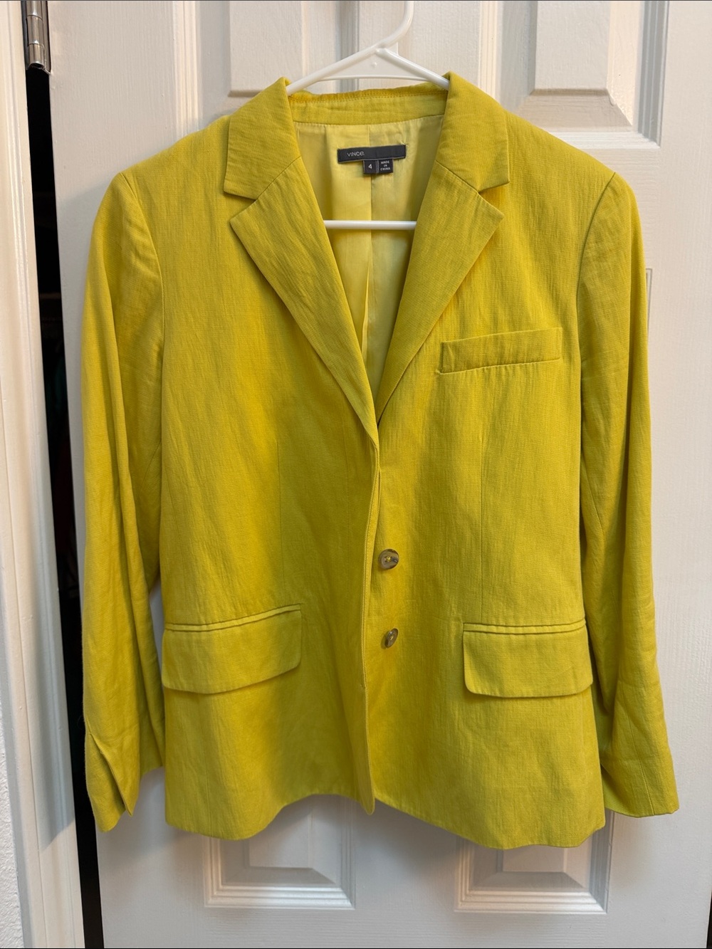 Vince Lime-Green Single-Breasted Blazer (sz 4)